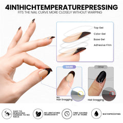 OAUEE semi-cured gel nail strips adapt to different nail shapes and sizes.