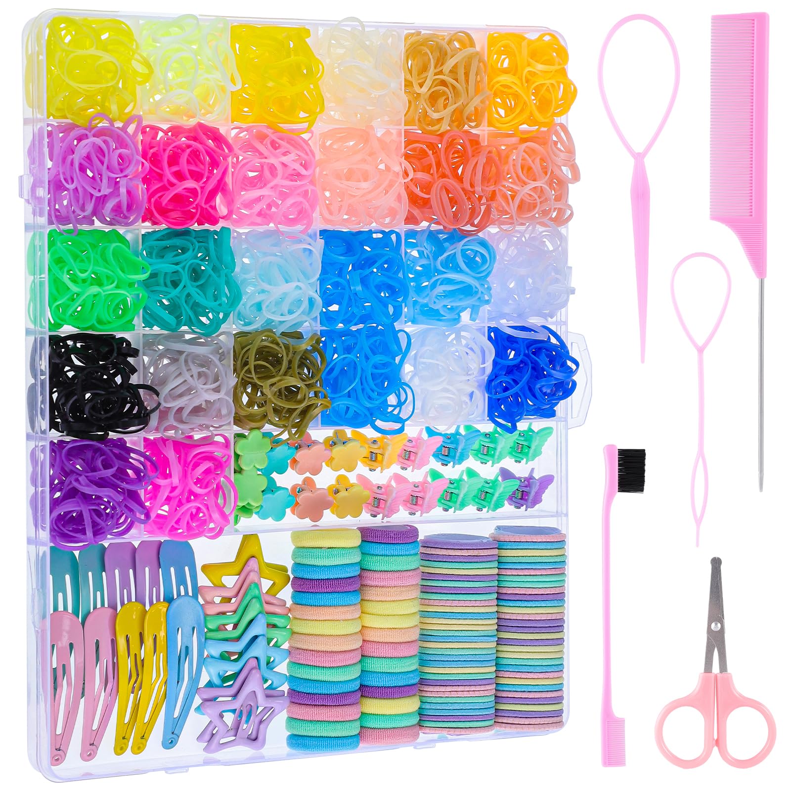 obeoby colorful rubber bands pack for versatile hairstyles and vibrant looks