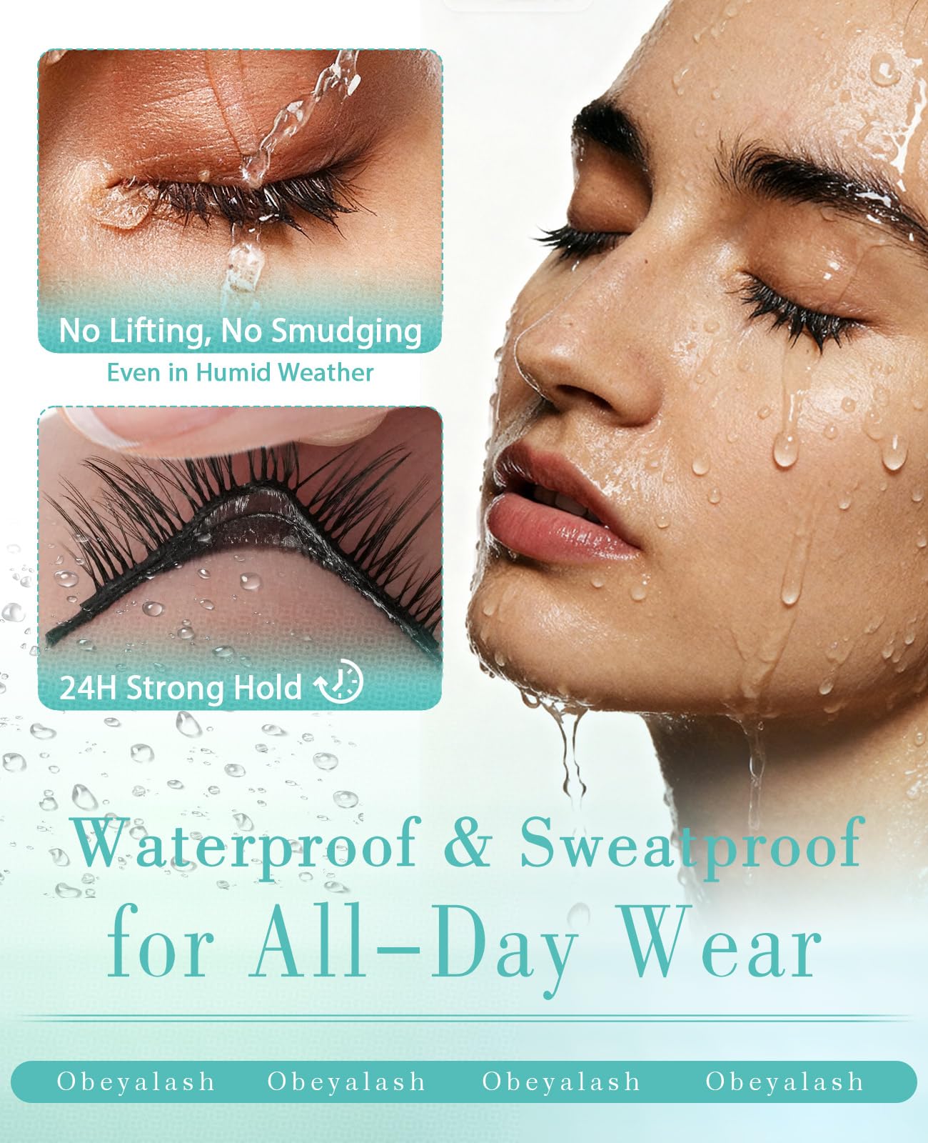 Obeyalash lightweight faux mink fibers feel gentle on the eyes