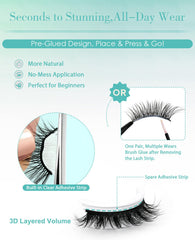 Obeyalash cat-eye self-adhesive lashes stay secure in rain and humidity.