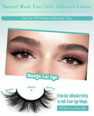 Obeyalash wispy lashes add soft definition for a flattering cat-eye.