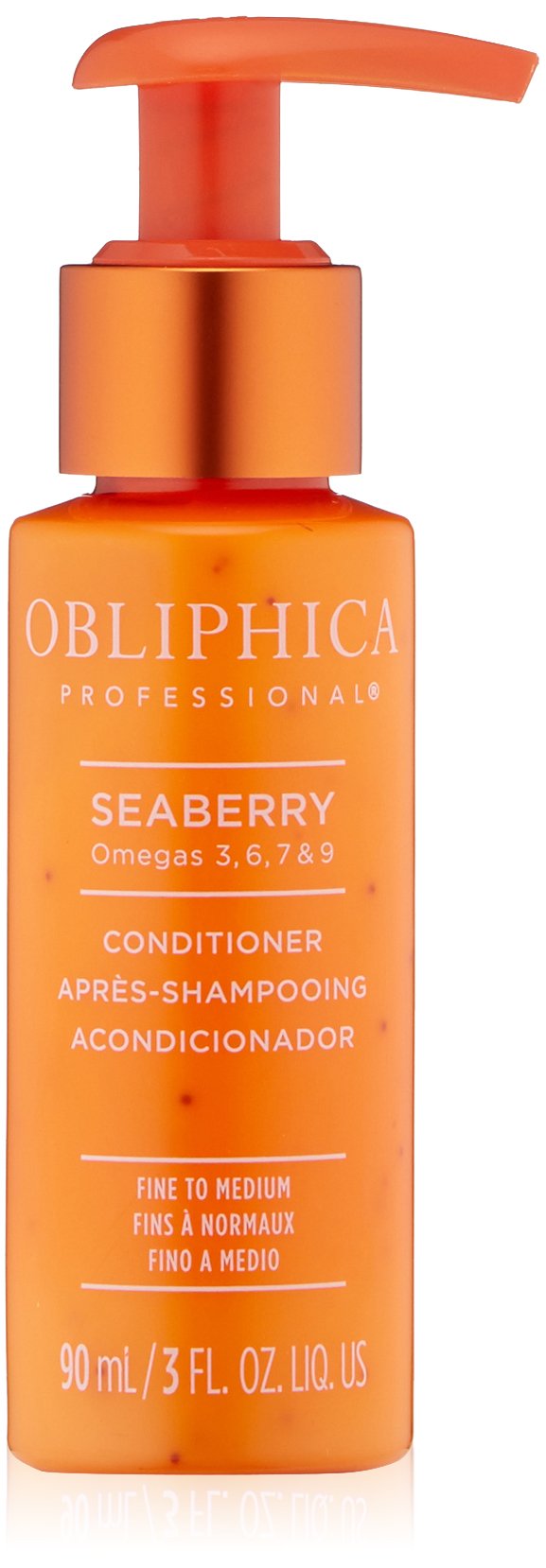 Obliphica Seaberry Conditioner bottle, a lightweight detangler for fine and medium hair.