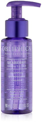 Obliphica Seaberry Shampoo bottle front view with frizz control and nourishment