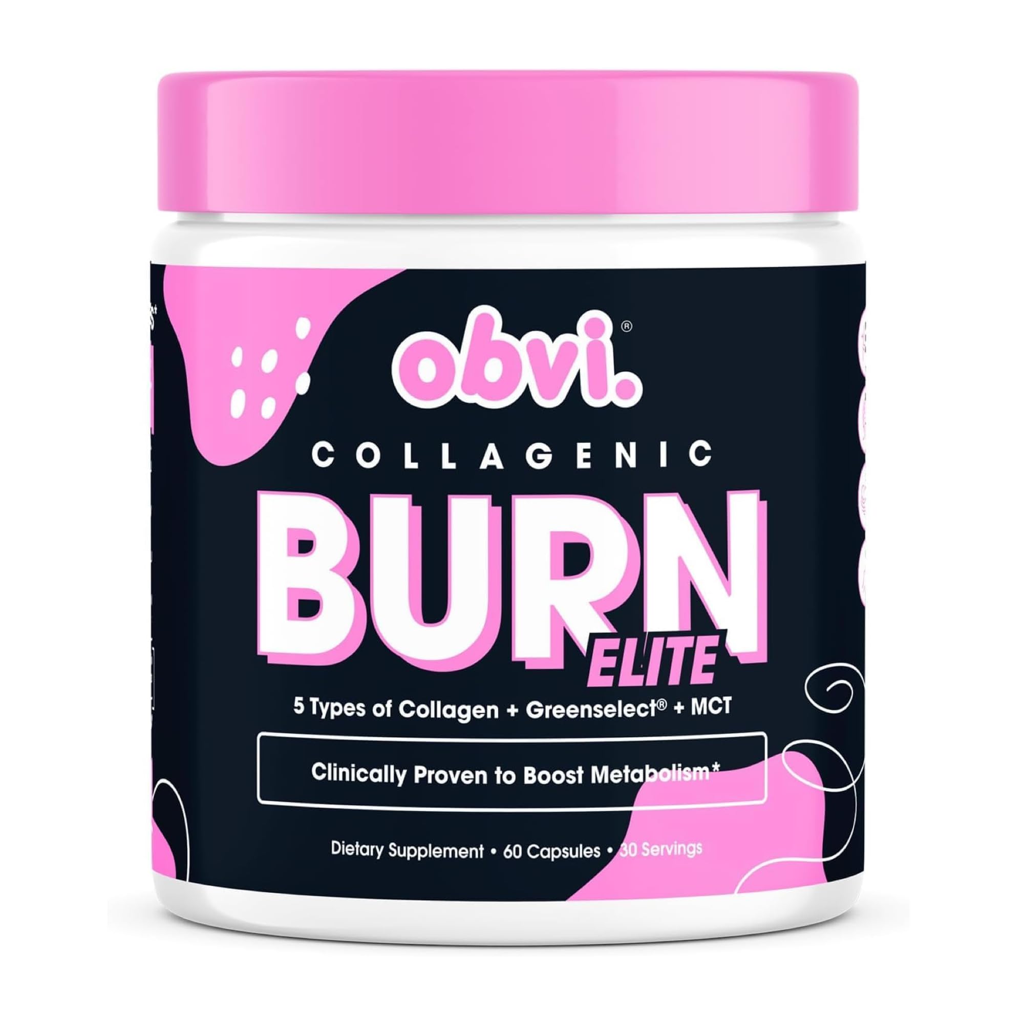 Obvi Burn Elite 60-capsule bottle front label