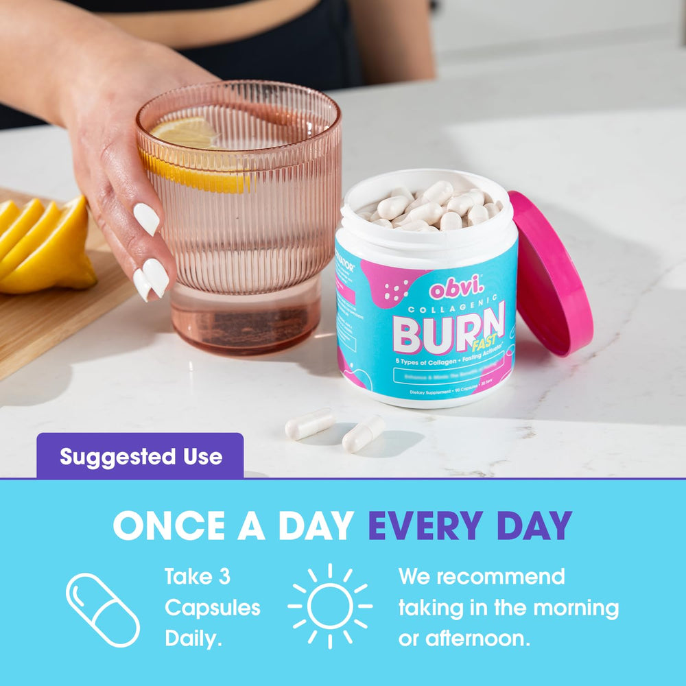 Lifestyle image showing an active person with Obvi Collagen