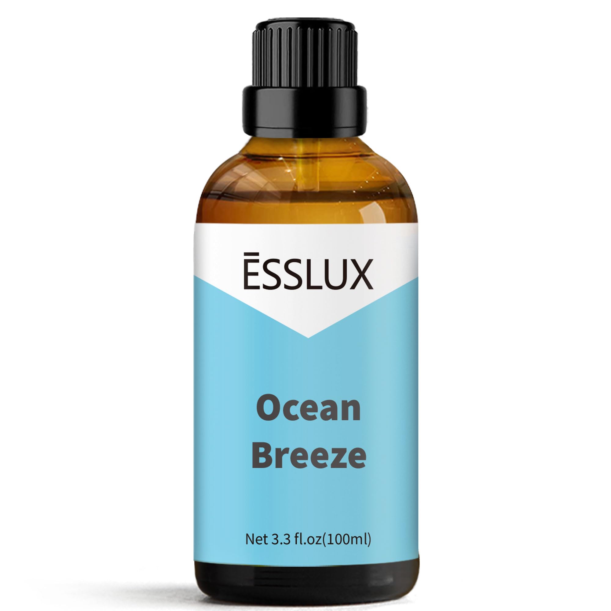 Ocean Breeze Fragrance Oil 100 ml amber glass bottle with dropper