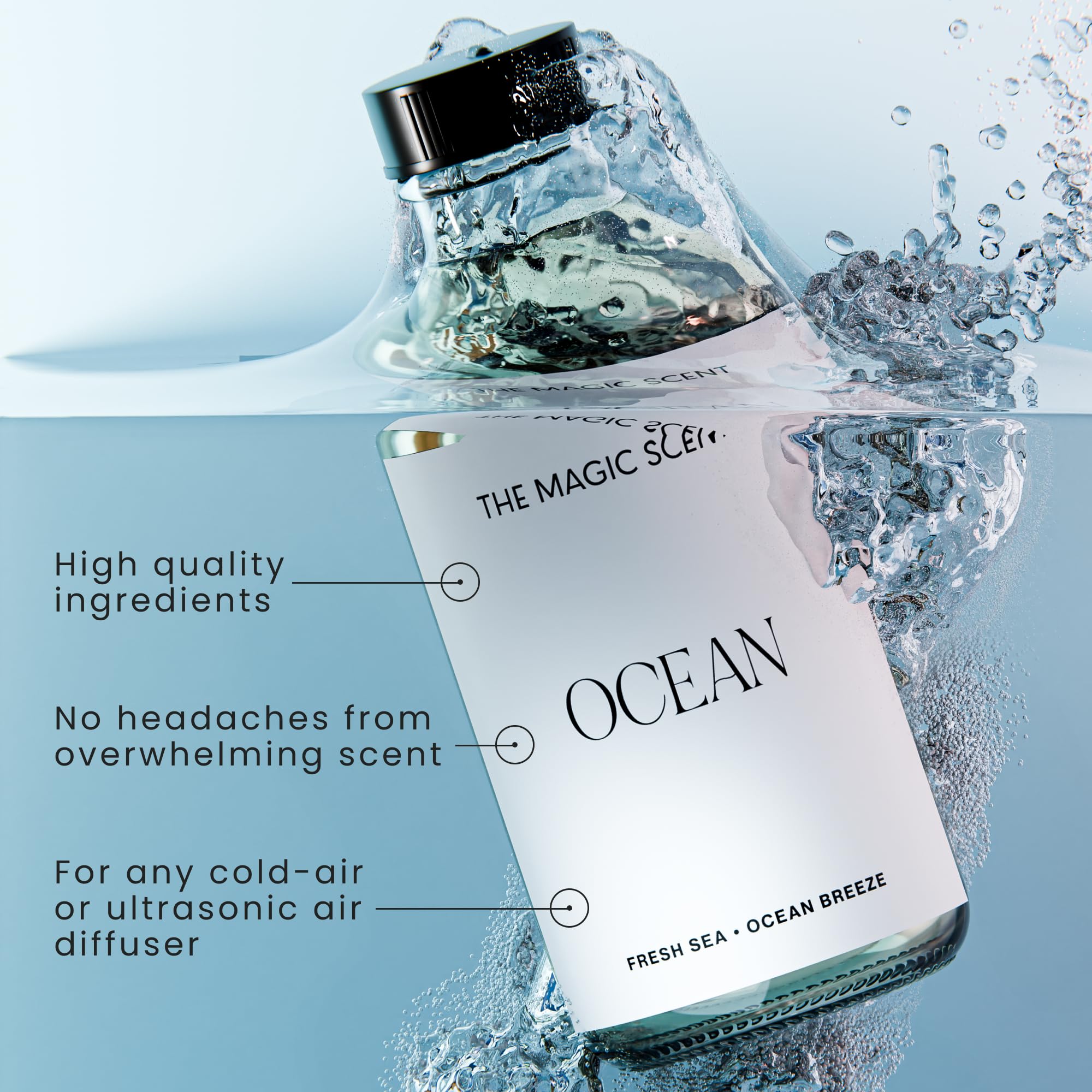 Ocean diffuser oil packaging display