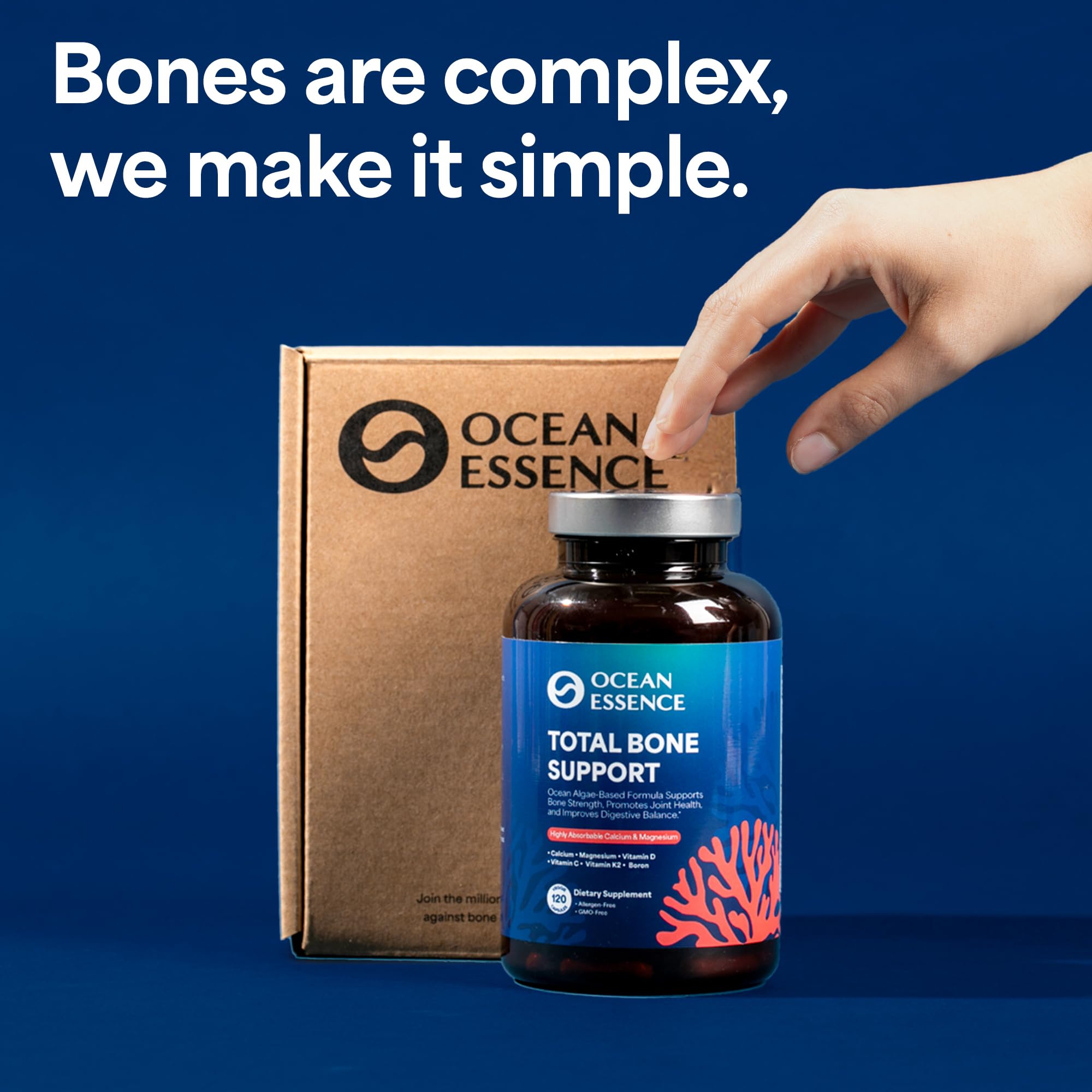 Healthy bones and immune support concept with Ocean Essence