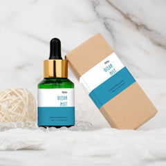 Premium Ocean Mist fragrance oil glass bottle with dropper
