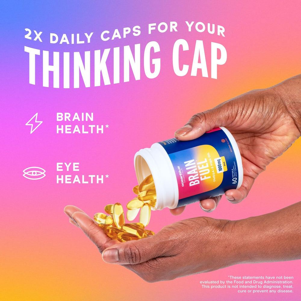 Illustration of Omega-3 DHA supporting brain and eye health