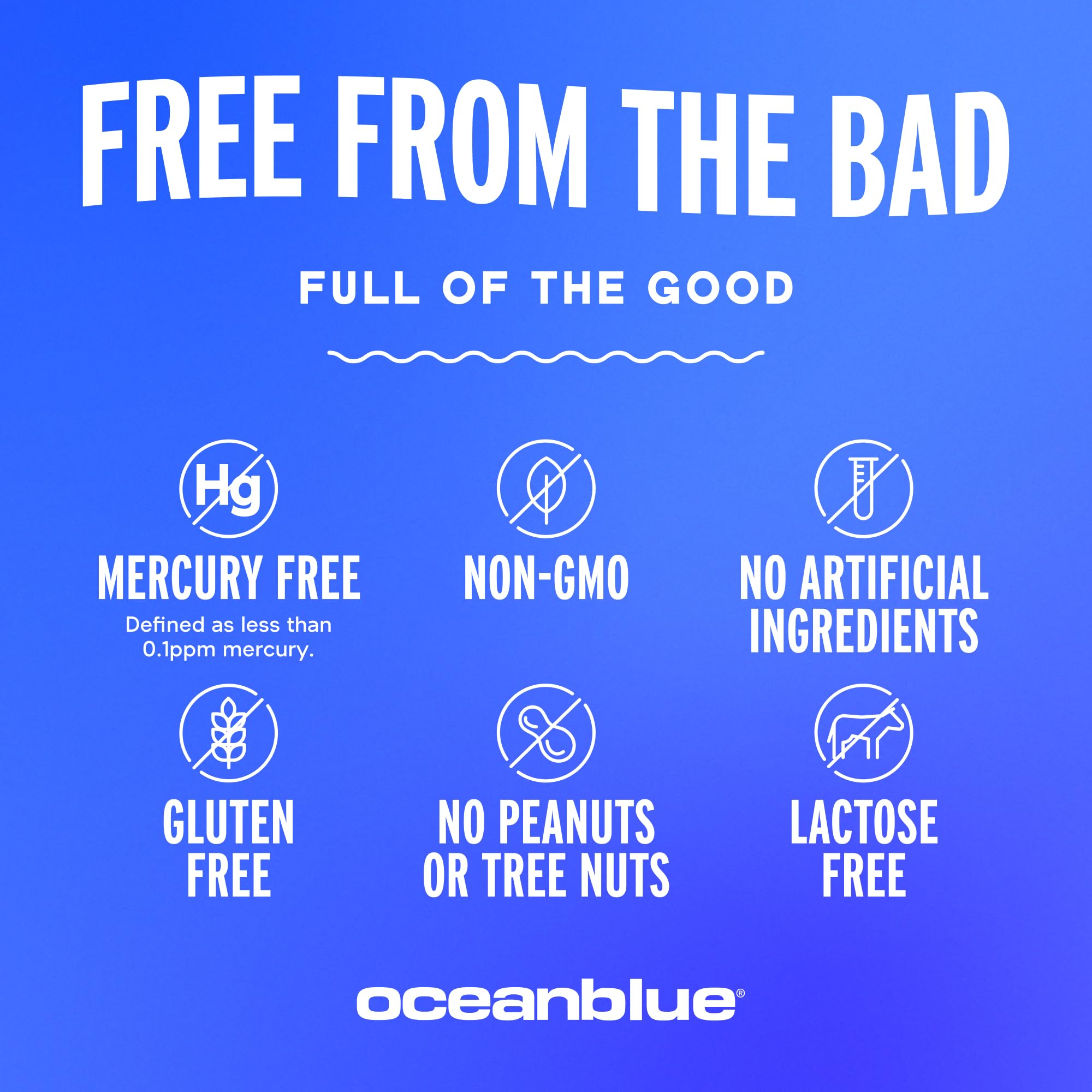 Oceanblue Omega-3 2100 no-burp orange flavor presentation for easy consumption