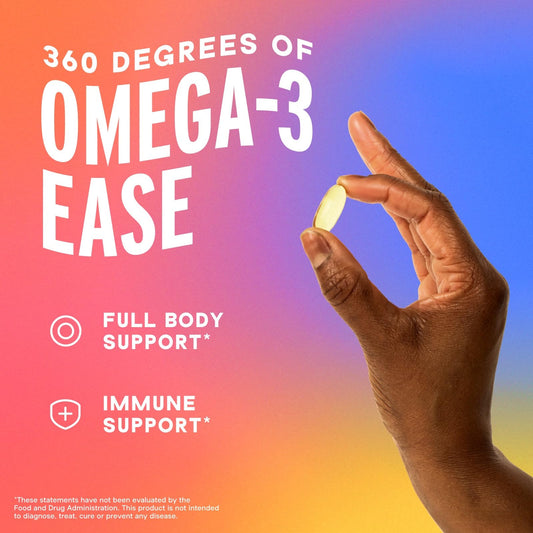 Close-up of Oceanblue Omega 3 softgels