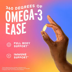 Close-up of Oceanblue Omega 3 softgels