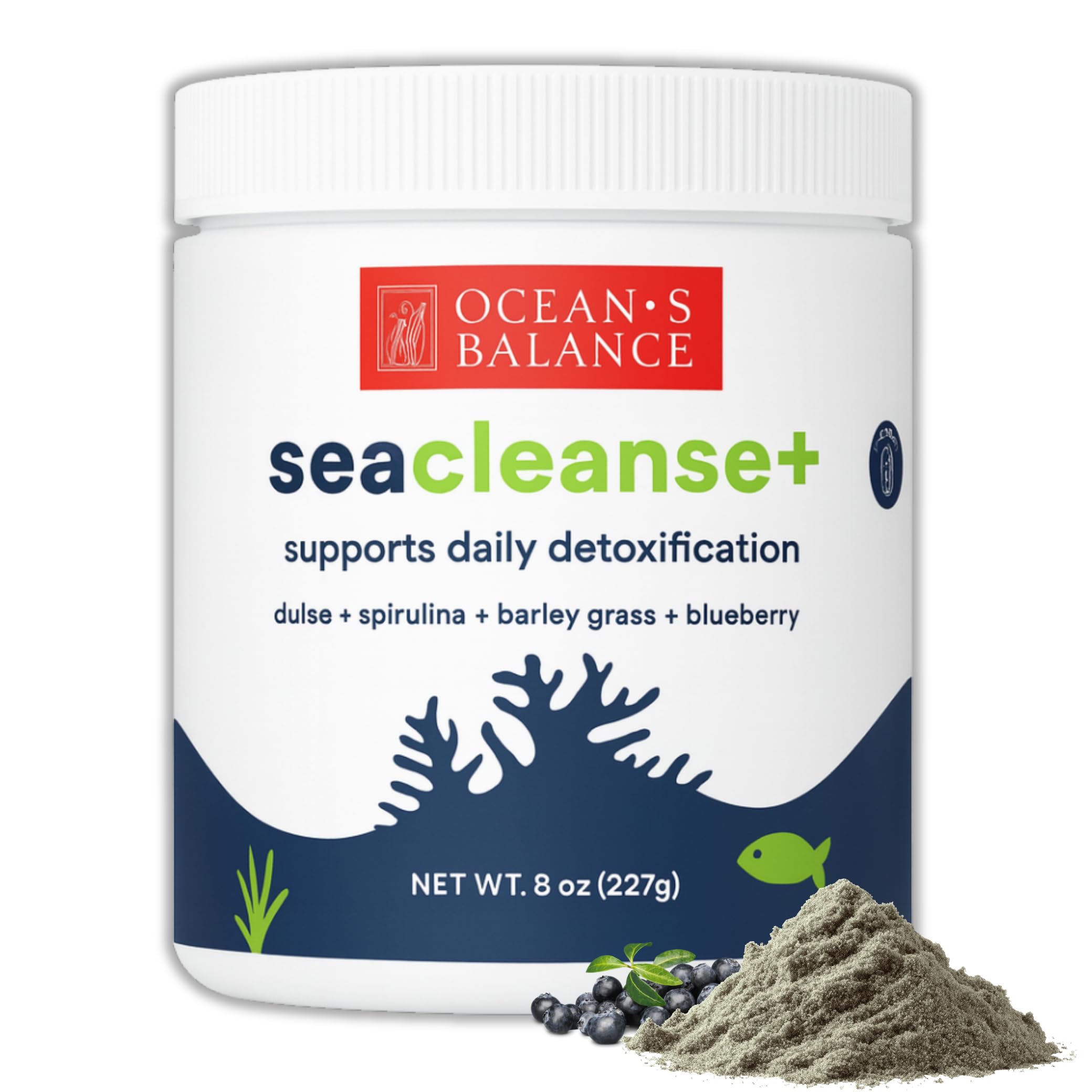 Ocean's Balance Seacleanse+ 8oz detox powder jar