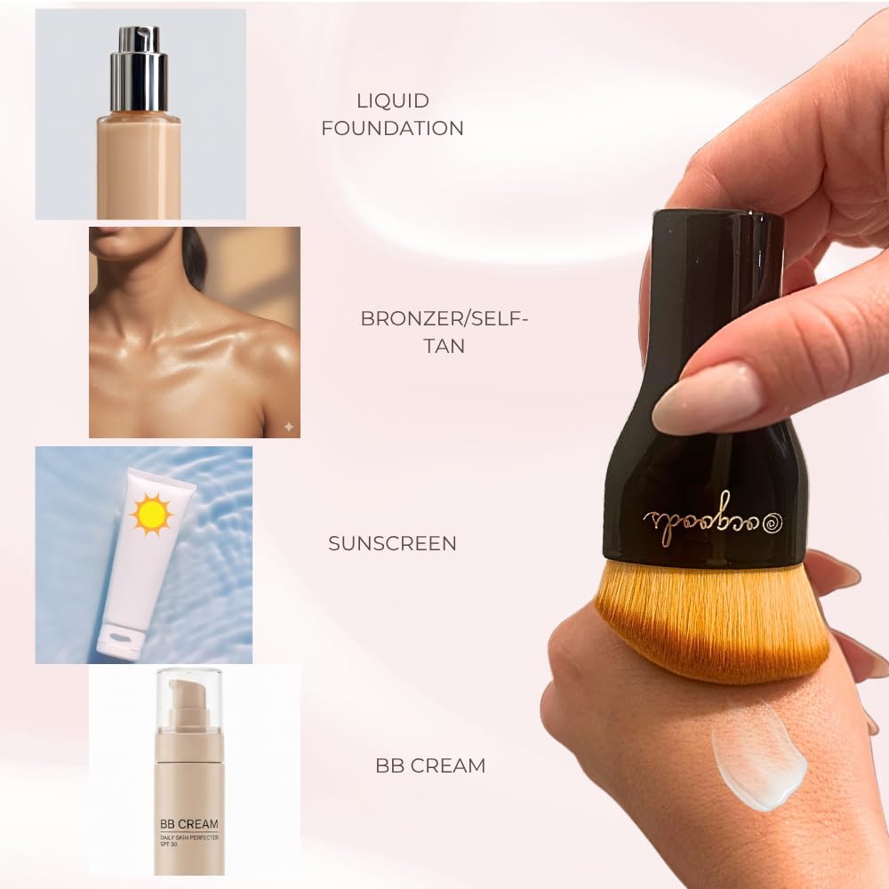 ocgoods blending brush evenly applies sunscreen without mess.