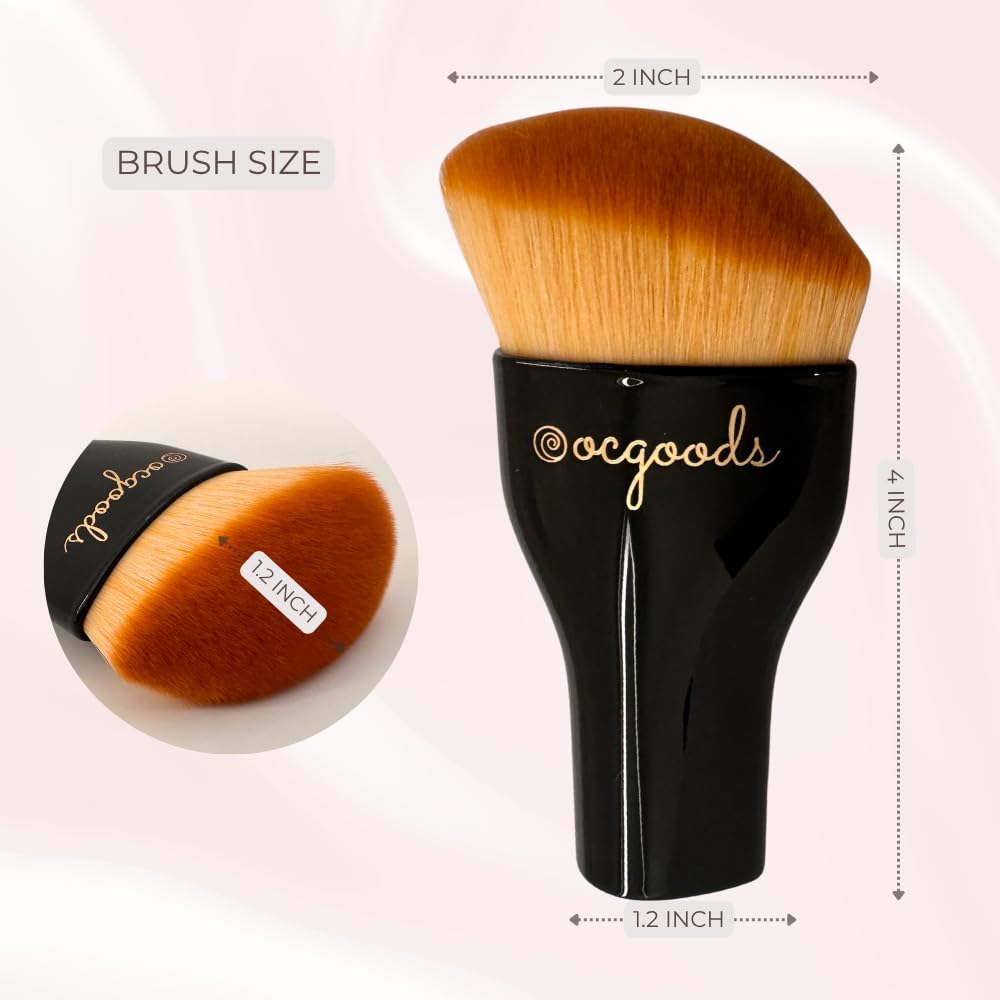ocgoods brush fits in your bag with a protective case for on-the-go routines.