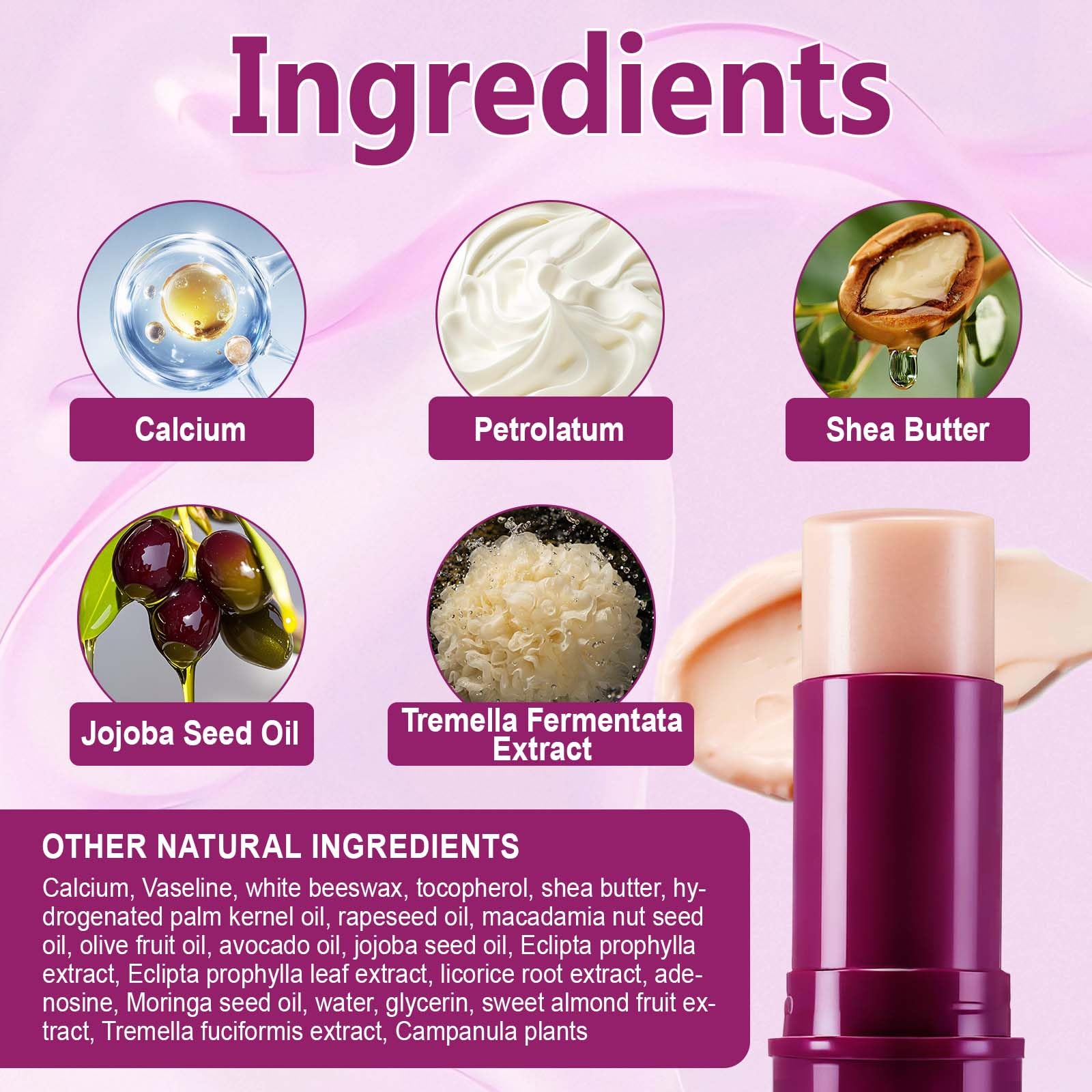 Ocnisdns Calcium Multi Balm Stick for on-the-go use keeps skin hydrated anywhere.