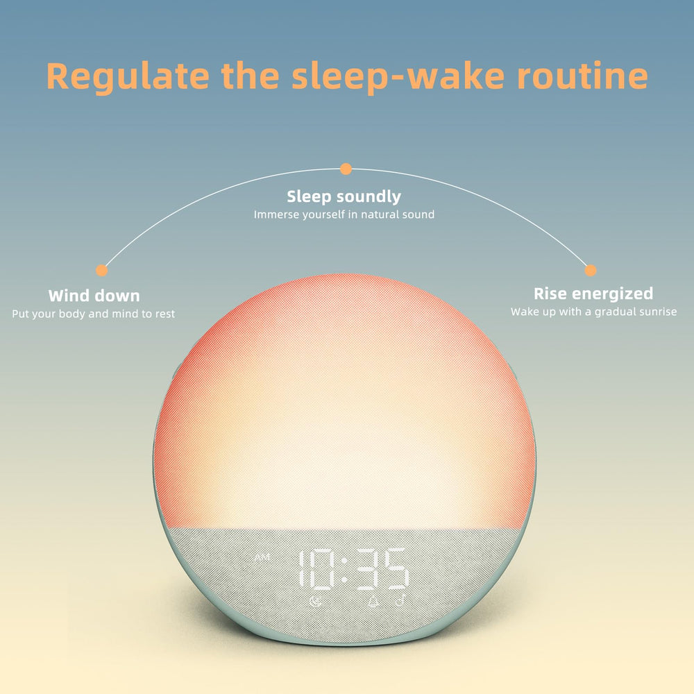 Odokee Sunrise Alarm Clock 25 sleep sounds to customize bedtime ambience