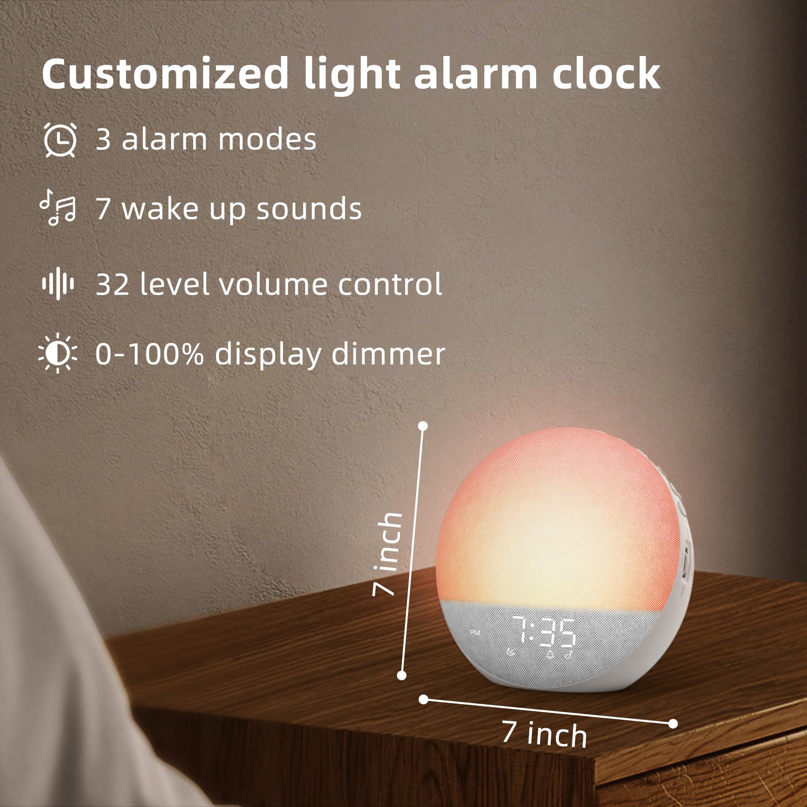 Odokee Sunrise Alarm Clock bedside setup ready for a calm morning routine