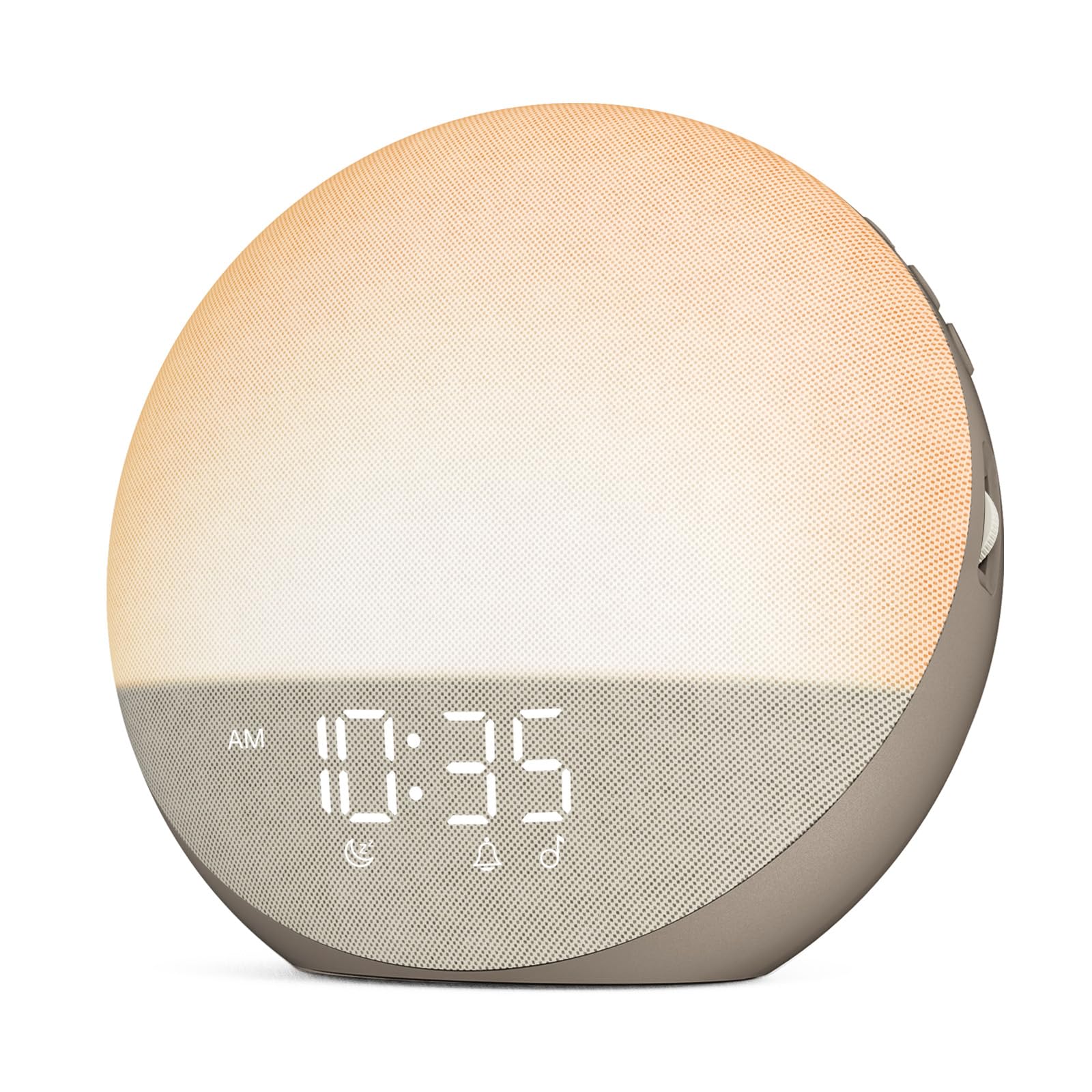 Odokee Sunrise Alarm Clock front view with gentle glow for mornings