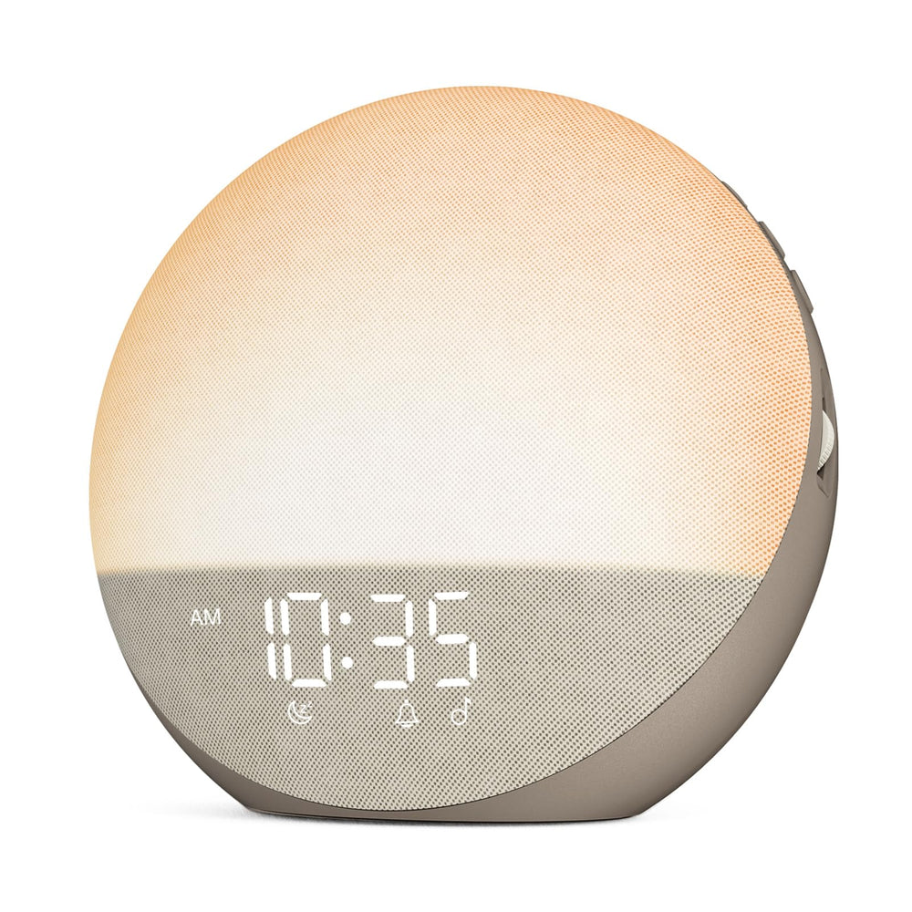Odokee Sunrise Alarm Clock front view with gentle glow for mornings
