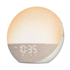 Odokee Sunrise Alarm Clock front view showing compact bedside design for easy placement.