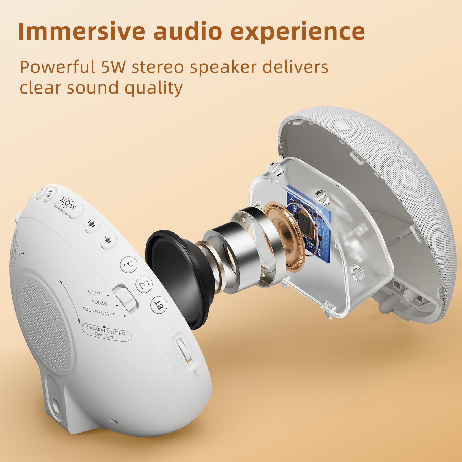 Odokee Sunrise Alarm Clock night light with 12 colors for relaxed evenings