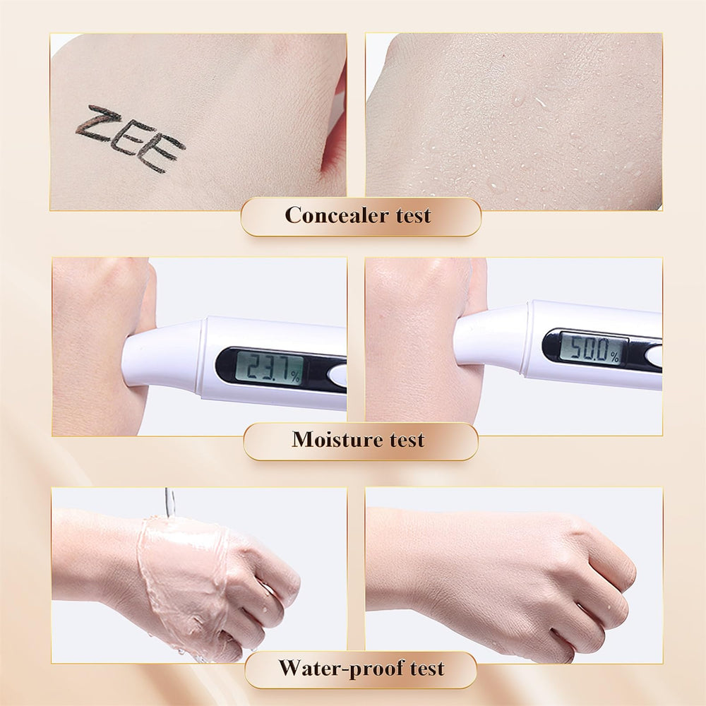 OETUIOW 24-hour concealer-like effect swatch reveals smooth coverage.