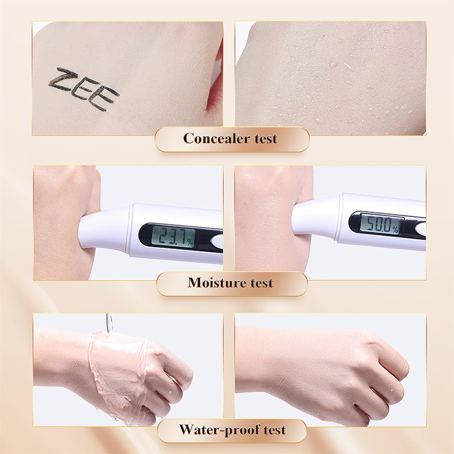 OETUIOW all-skin-tones swatch demonstrates natural, subtle coverage.