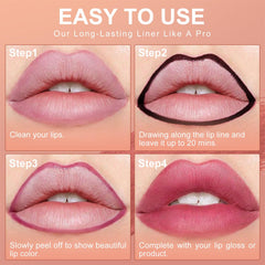 OETUIOW Lip Stain Peel Off moisturized lips after application.