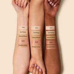 OETUIOW CC Cream sponge detail showing water-activated softness for smoother makeup.