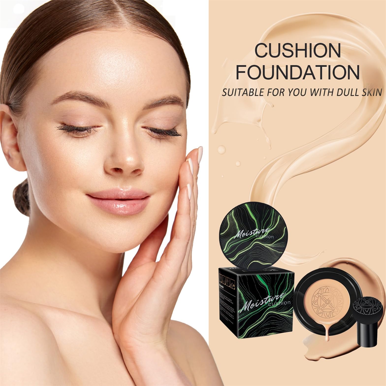 OETUIOW Mushroom head sponge prepared for skin-friendly makeup