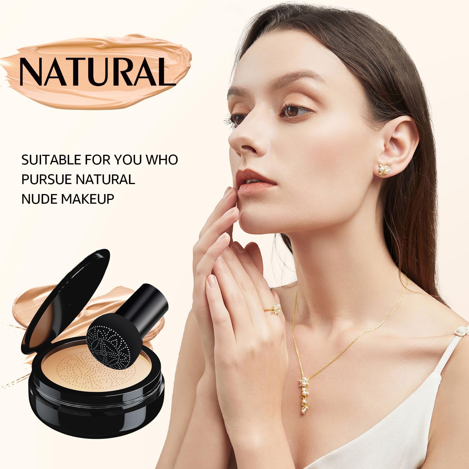 OETUIOW Pore-blurring powder provides even texture across skin.