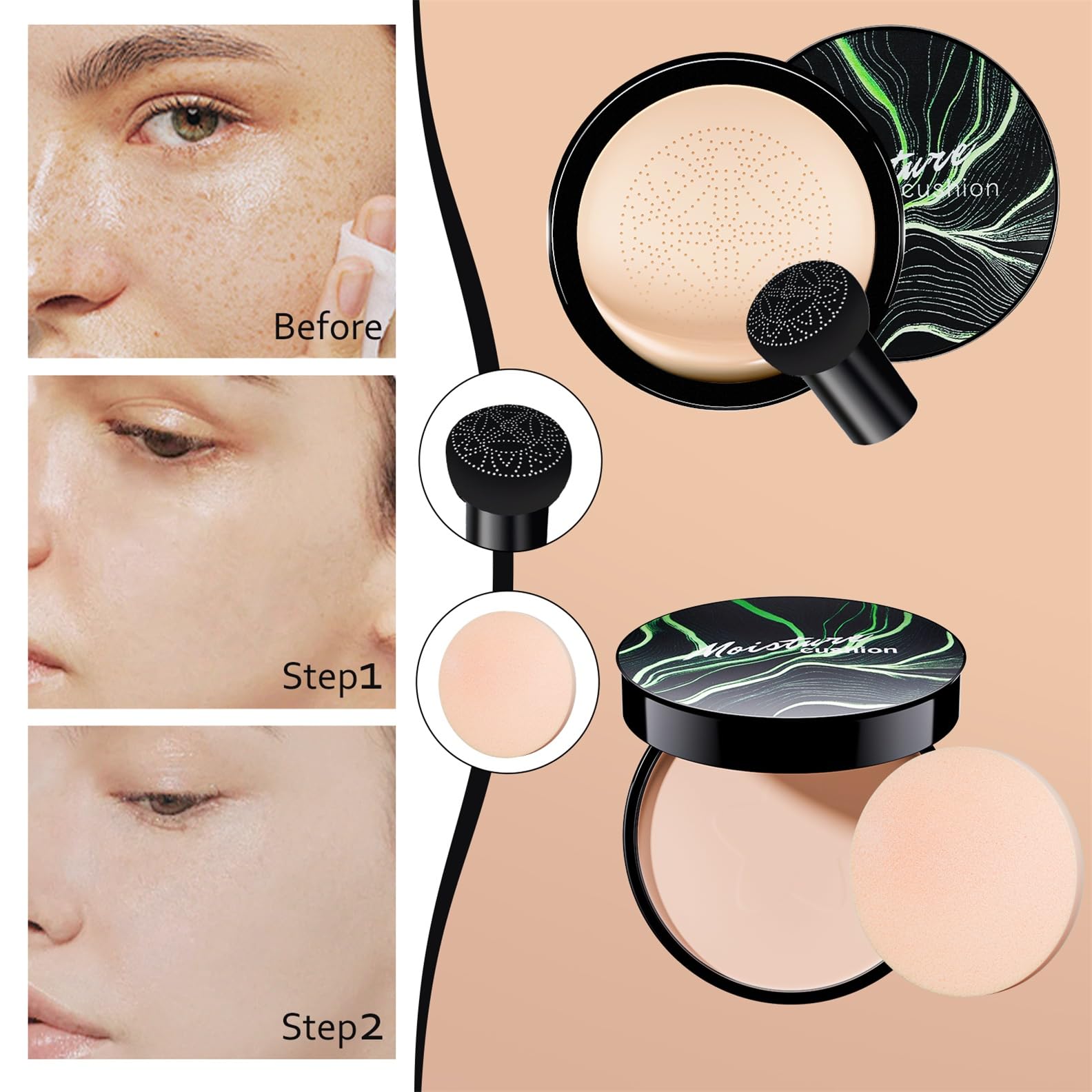 OETUIOW talc-free vegan formula packaging highlights gentle makeup.