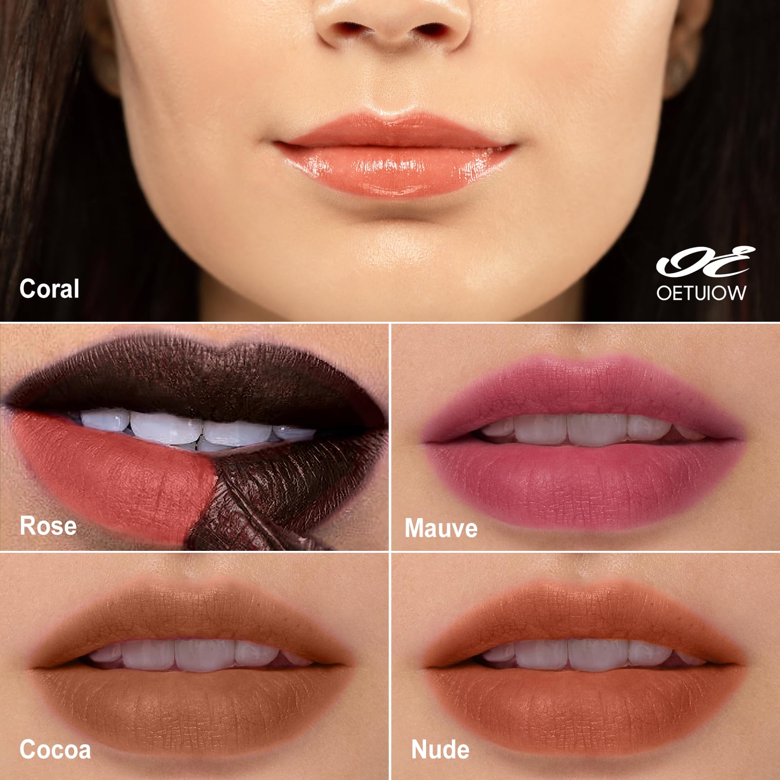 OETUIOW waterproof long-wear lip stain in action