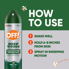 OFF! Deep Woods no-see-ums shield supports comfortable evenings outdoors.