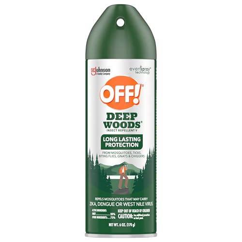 No-see-ums avoidance demonstration with OFF! Deep Woods during evening activity.