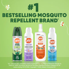 OFF! Deep Woods stain-free formula leaves no fabric marks.