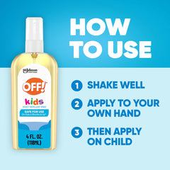 OFF! Kids Insect Repellent Spray at the beach, staying bite-free.