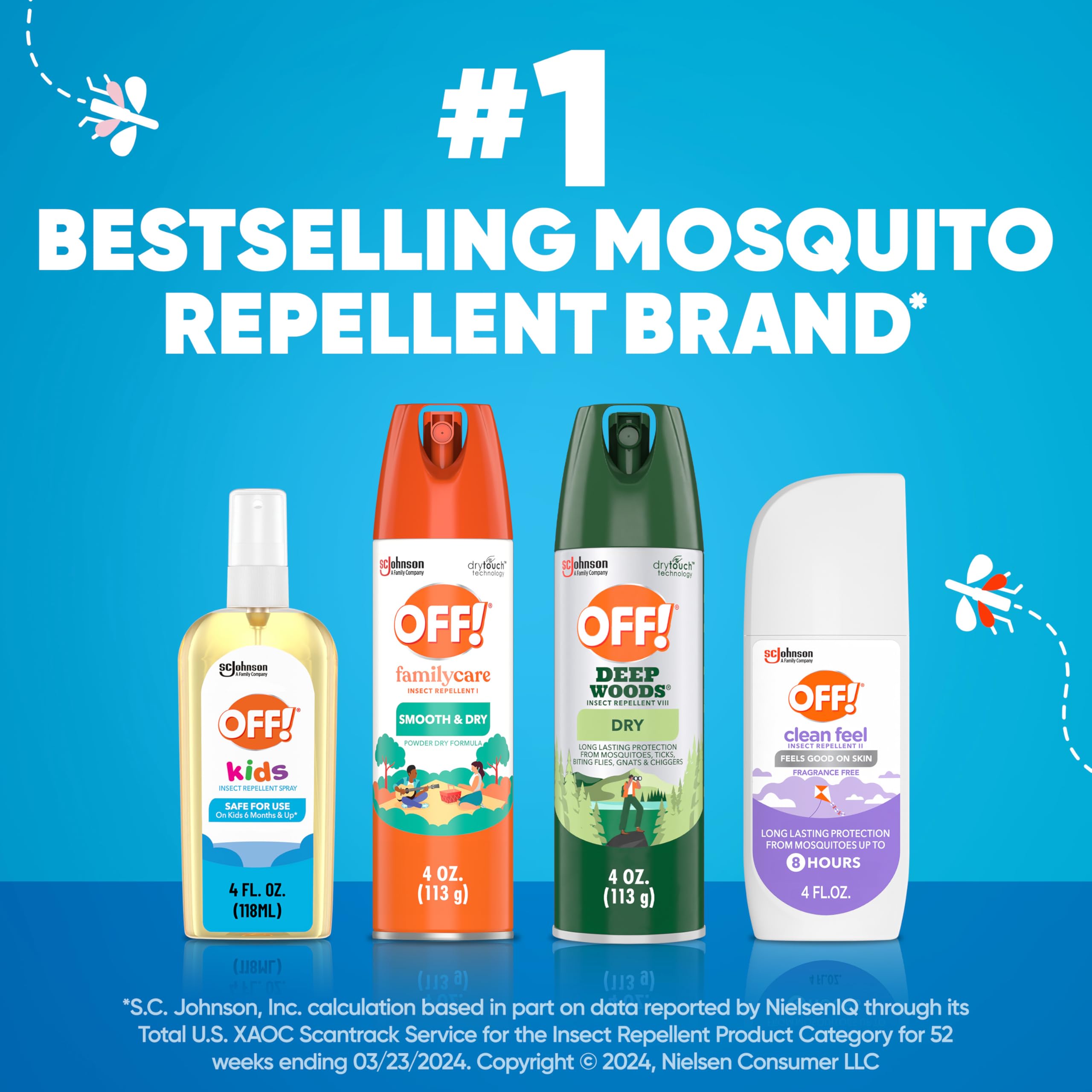 OFF! Kids Insect Repellent Spray bottle shows fragrance-free formula.