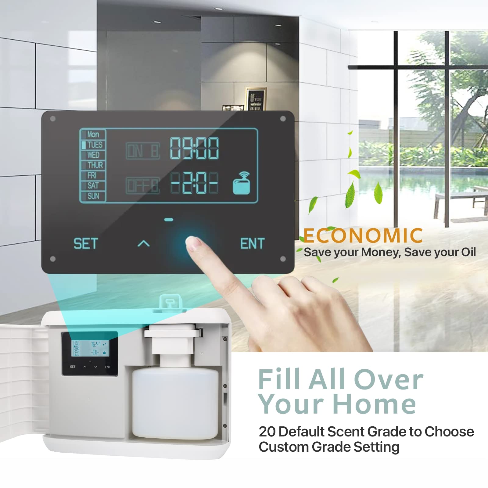 Office setting with diffuser on desk