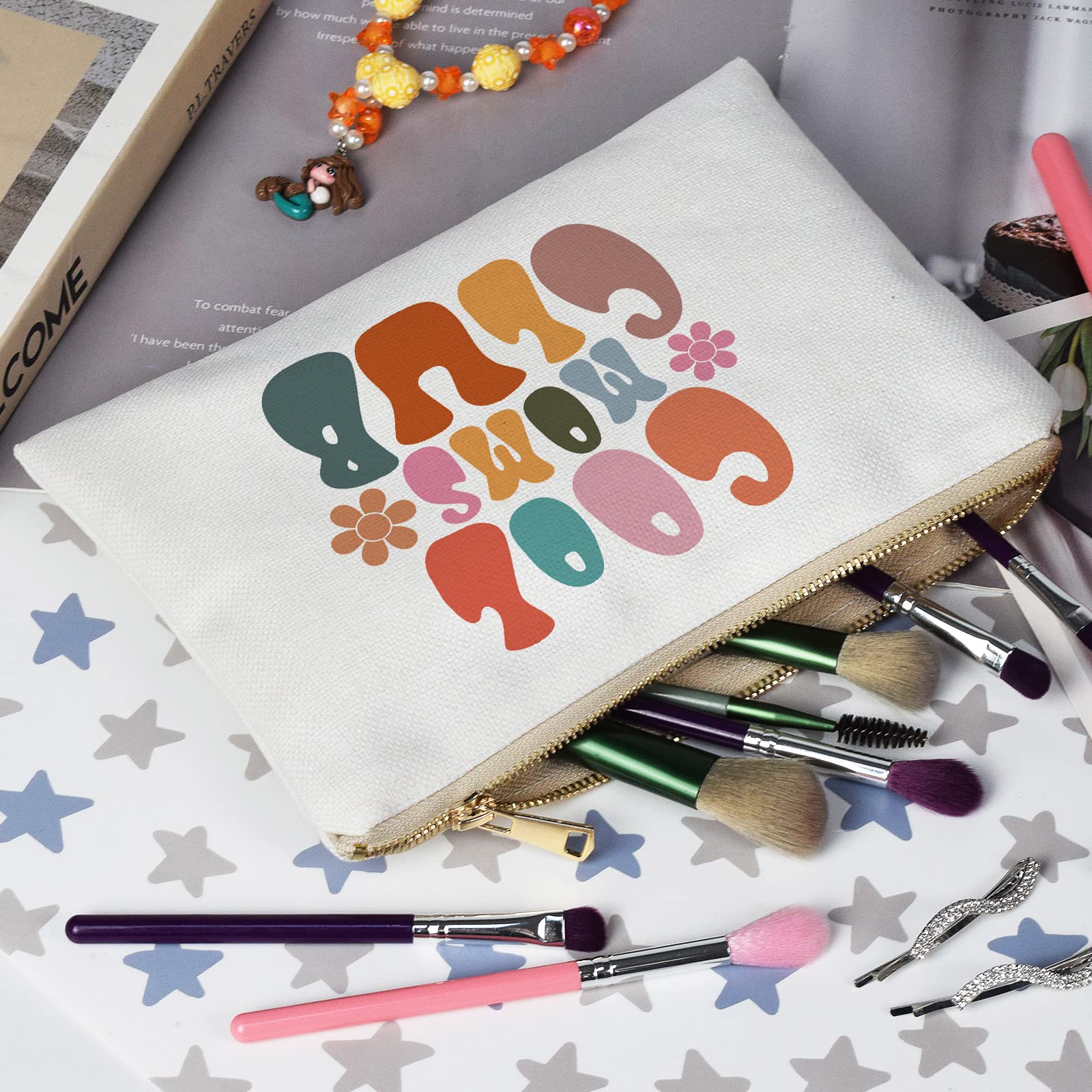 OflyDesigns multi-use bag stores cosmetics, stationery, or small items.