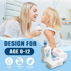 three flavors of oh care Mouthwash for kids