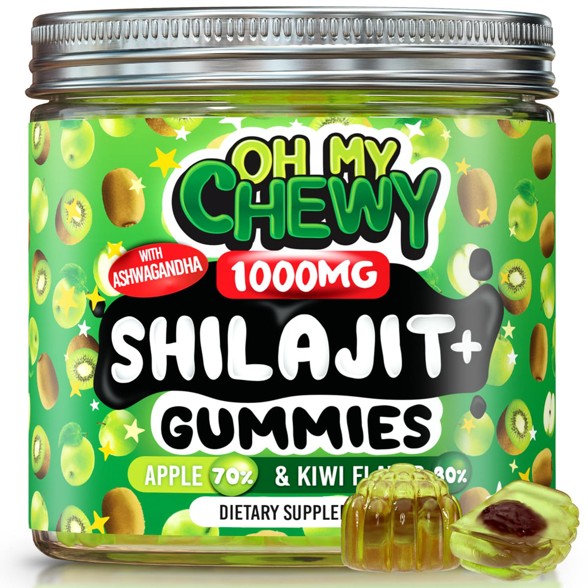 Gummies with Apple & Kiwi flavor - front view