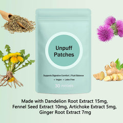 Vegan, latex-free patch materials close-up