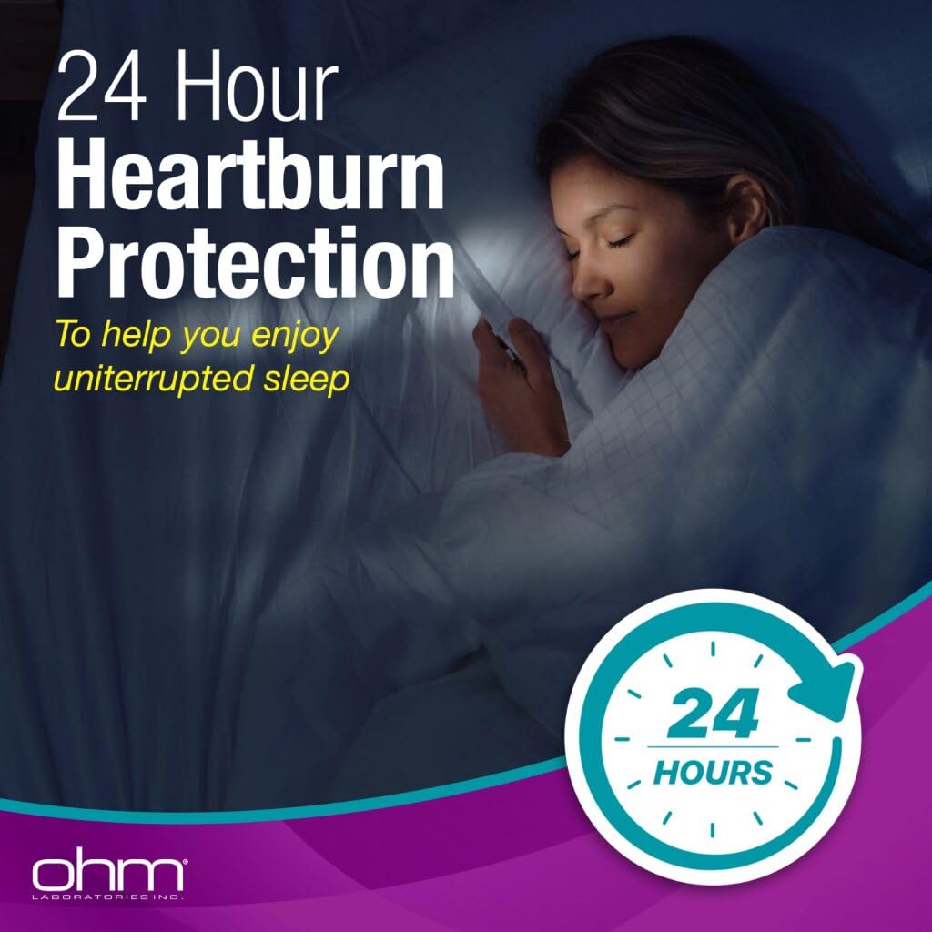 Ohm 42-tablets package supports ongoing heartburn management over weeks.