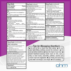 Ohm delayed-release tablet diagram highlighting long-lasting relief potential.