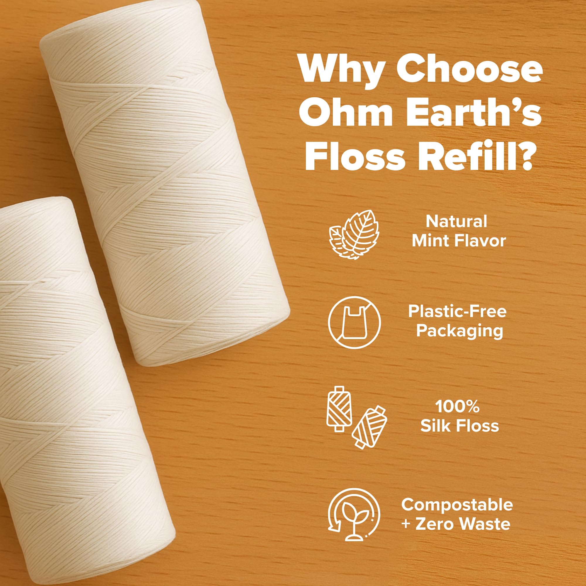 Floss waxed with vegan candelilla wax