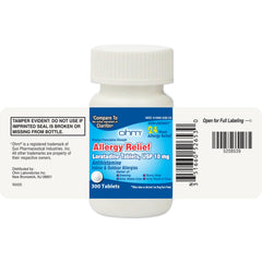 Ohm Loratadine tablets close-up showing dosage for non-drowsy relief
