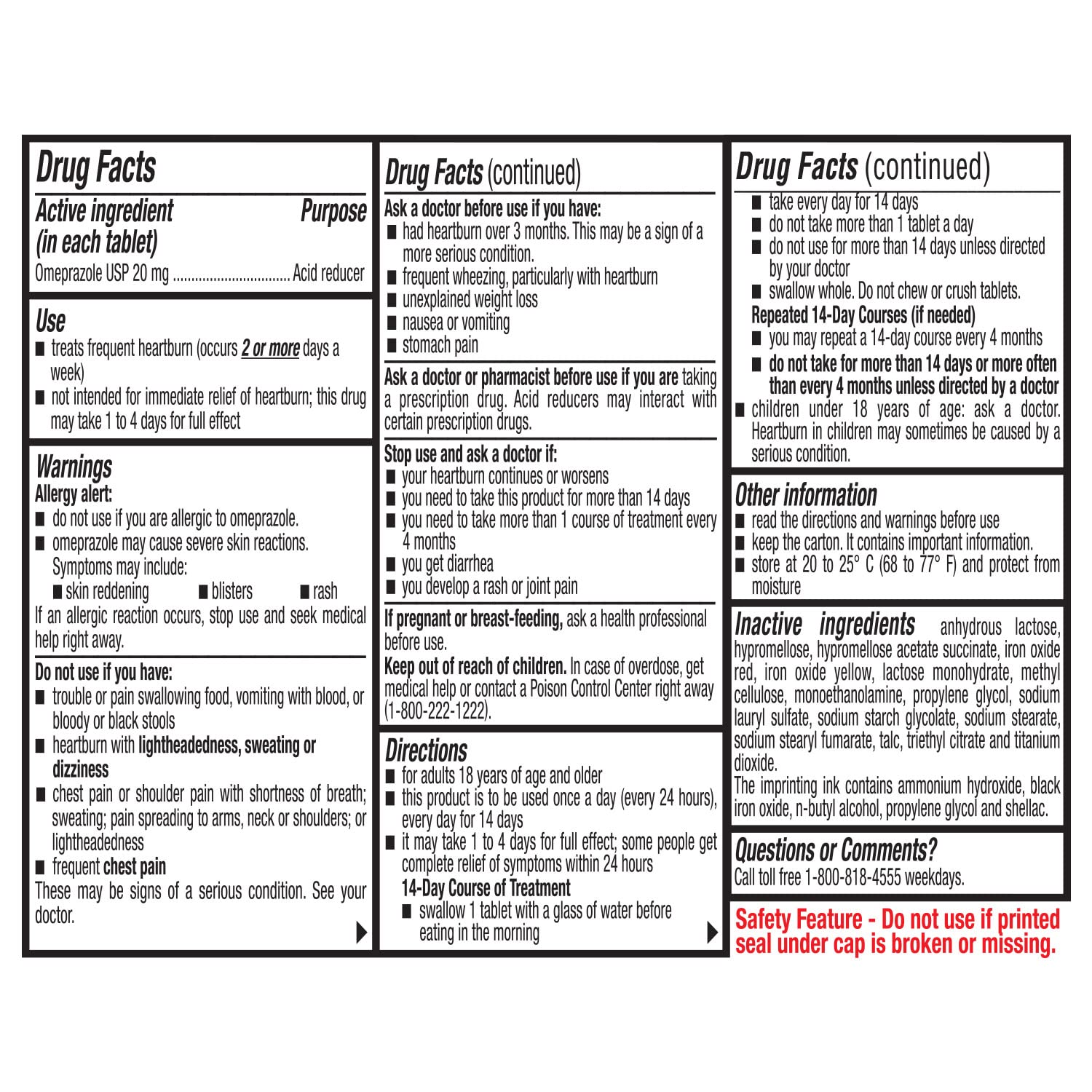 Ohm Omeprazole 28-tablet package ready-to-use for two 14-day courses.